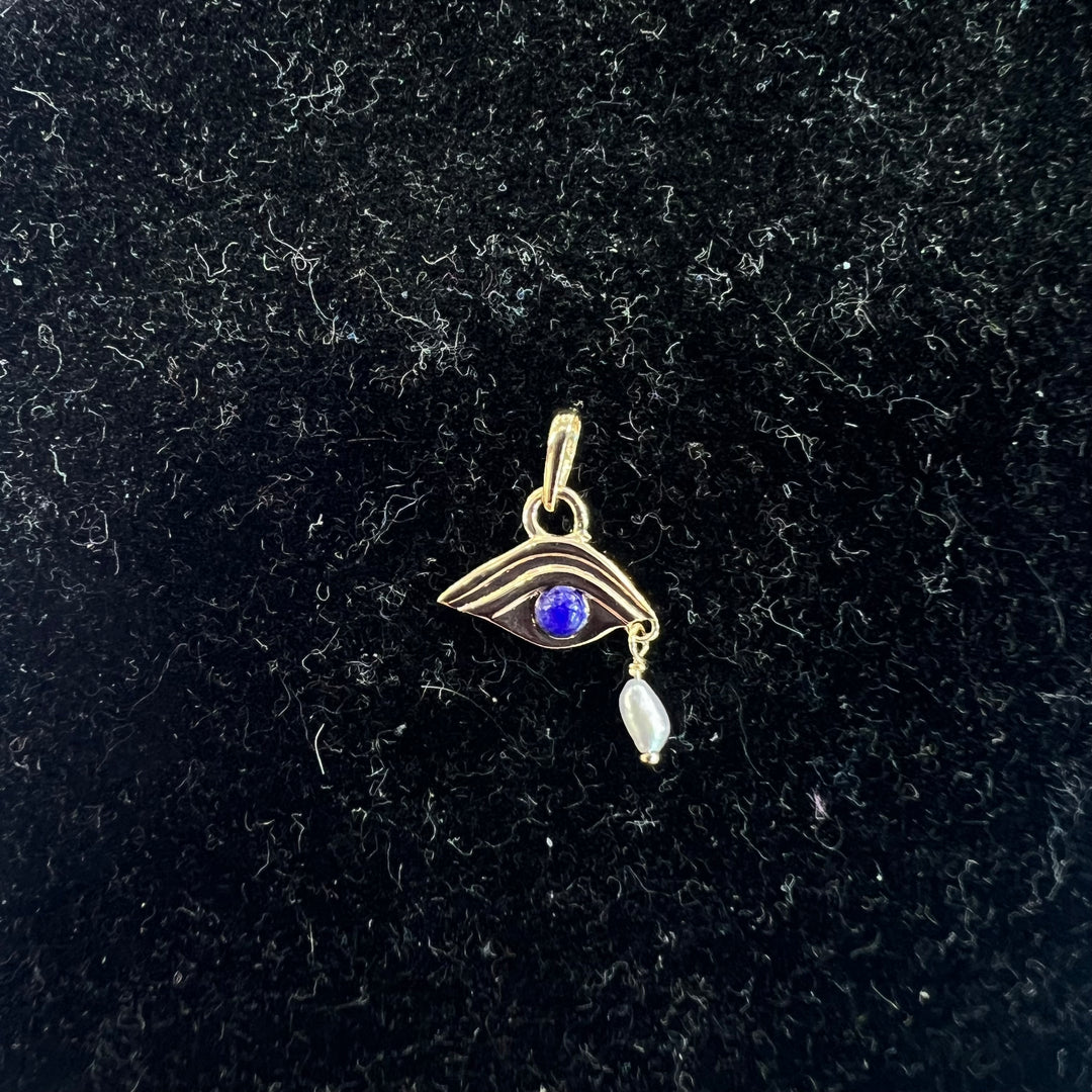 Pearl Dangle Evil Eye Charm