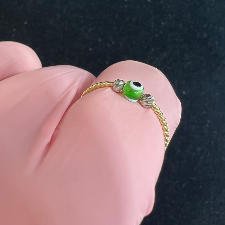Green Evil Eye Ring