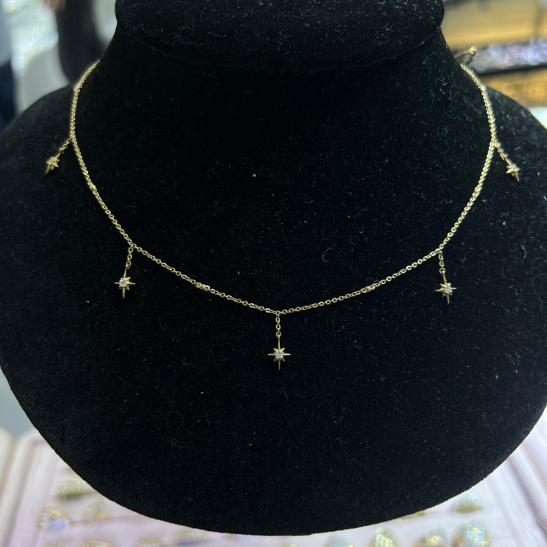 Celestial Dangle Necklace (Diamond)