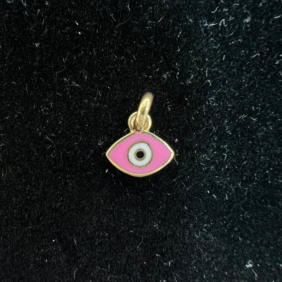 Pink Marquise Evil Eye Charm