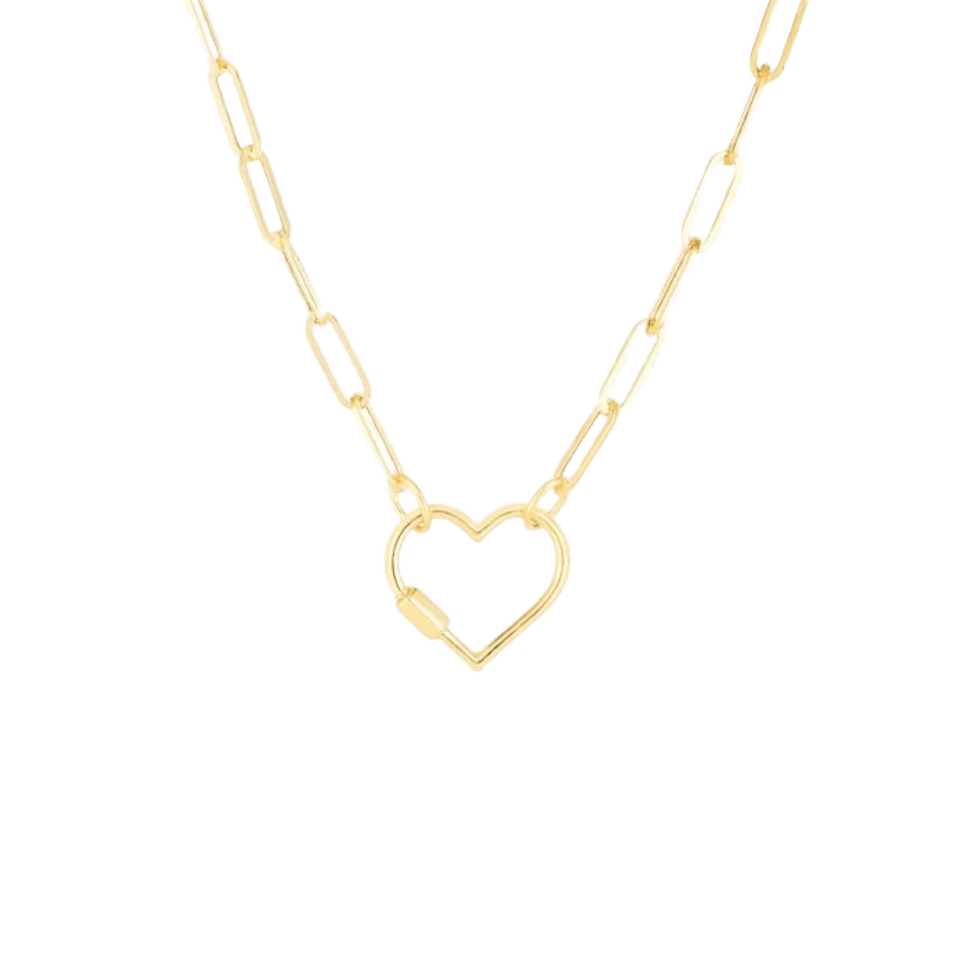Heart Carabiner Paperclip Necklace - Michelle the Jeweler