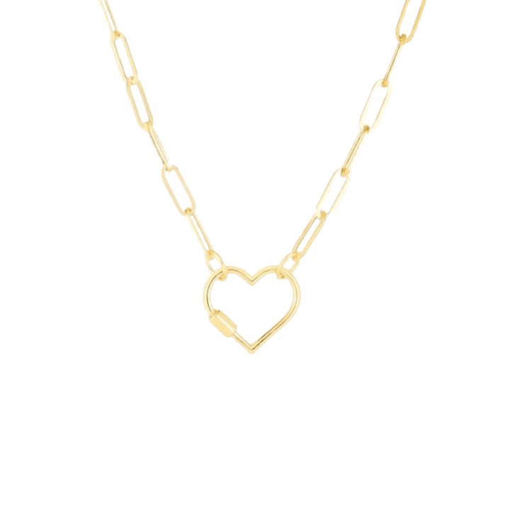 Heart Carabiner Paperclip Necklace - Michelle the Jeweler
