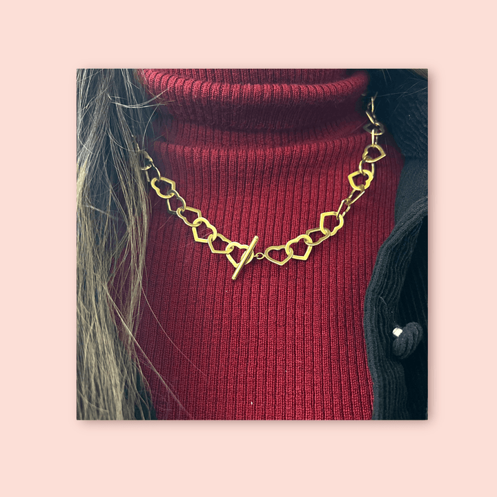 Heart Link Toggle Necklace - Michelle the Jeweler