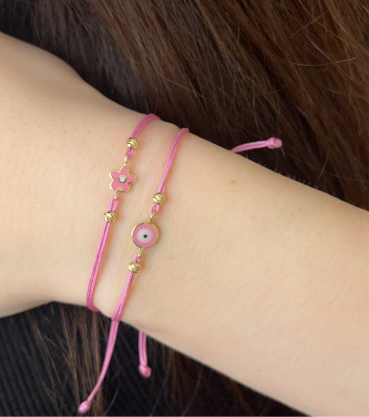 Mini Pink Flower Bracelet