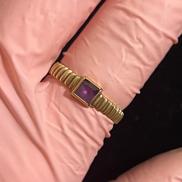 Amethyst Buckle Ring