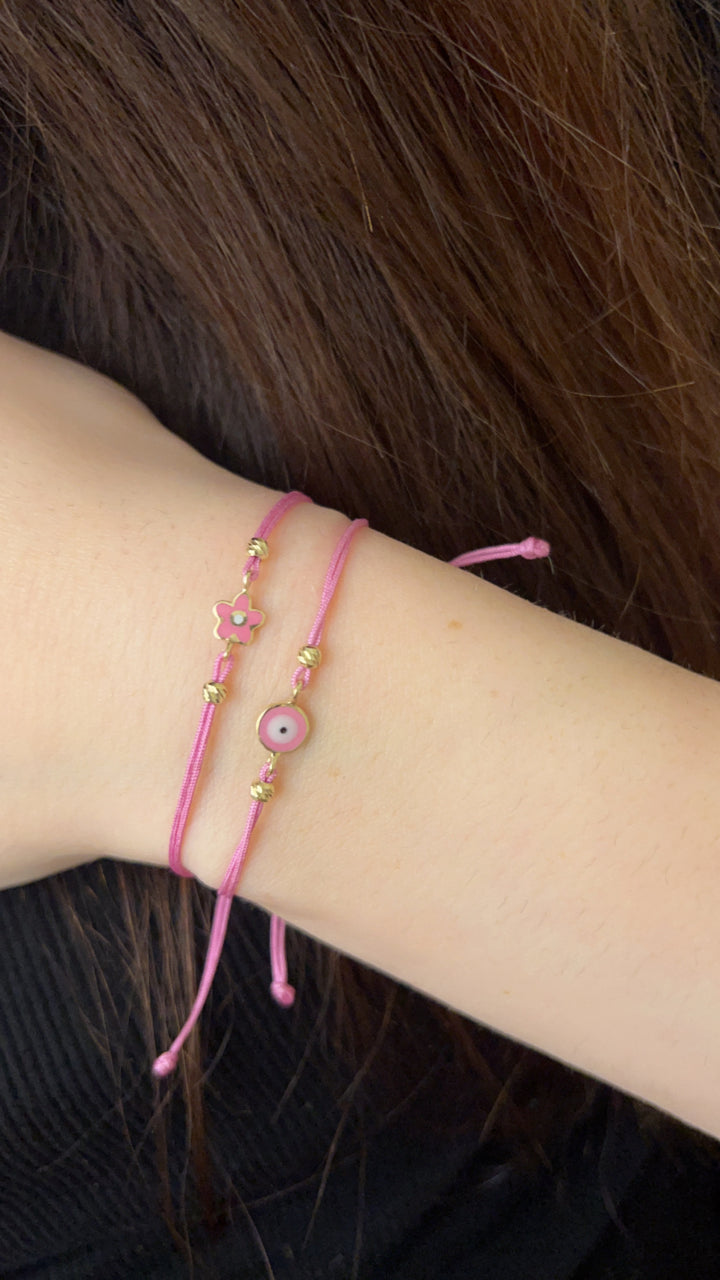 Mini Pink Evil Eye Bracelet