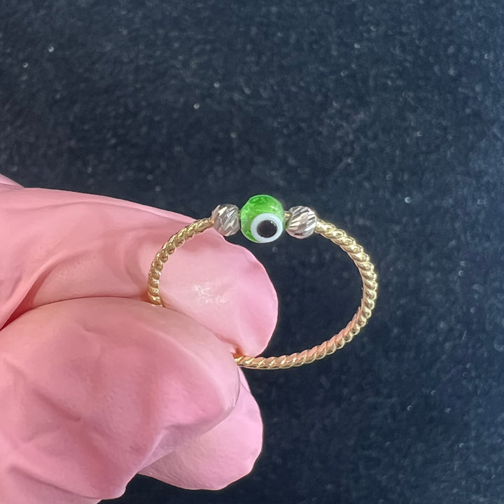 Green Evil Eye Ring