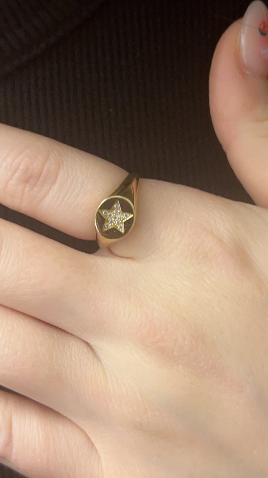 Star Signet Ring (CZ)