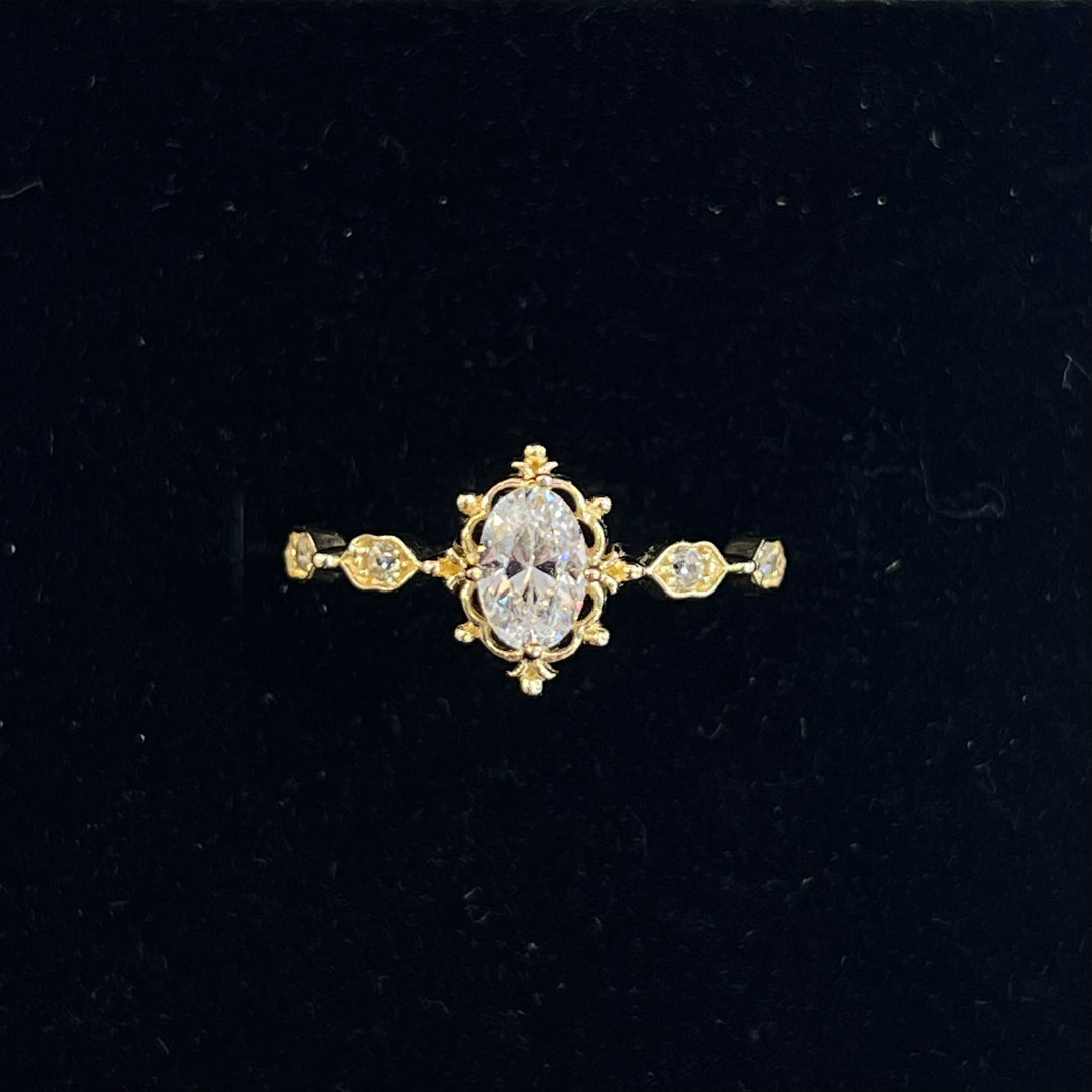 Princess Oval Solitaire Ring (CZ)