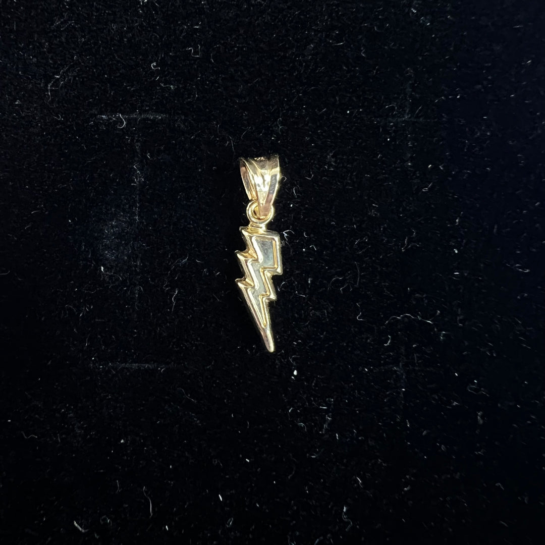 Small Puffed Lightning Bolt Charm