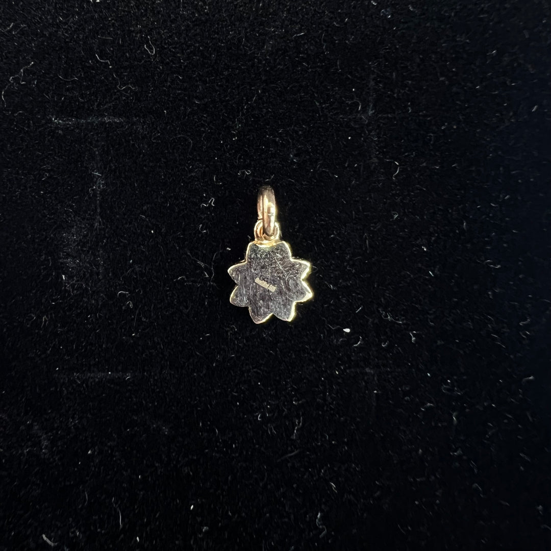 Mini Pink and White Flower Charm
