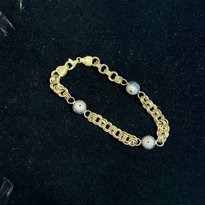 Chunky Evil Eye Bracelet (CZ)