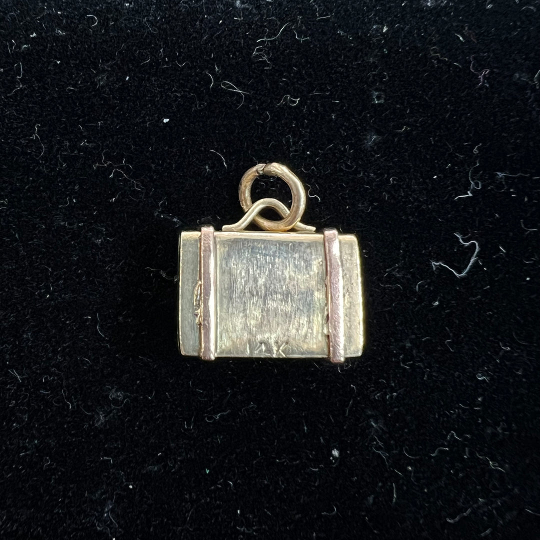 Vintage Suitcase Charm