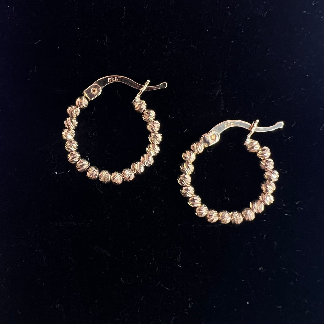 Small Beaded Hoops (RESTOCK)