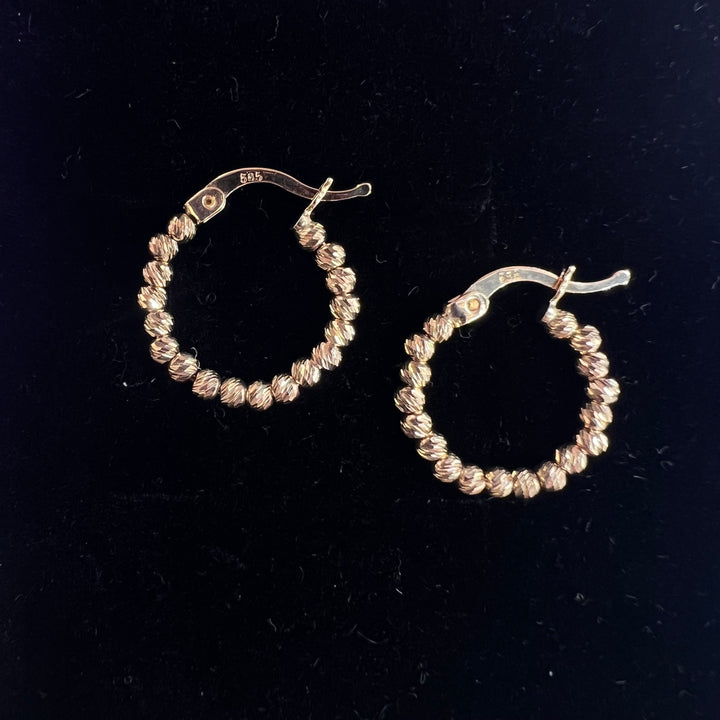 Small Beaded Hoops (RESTOCK)