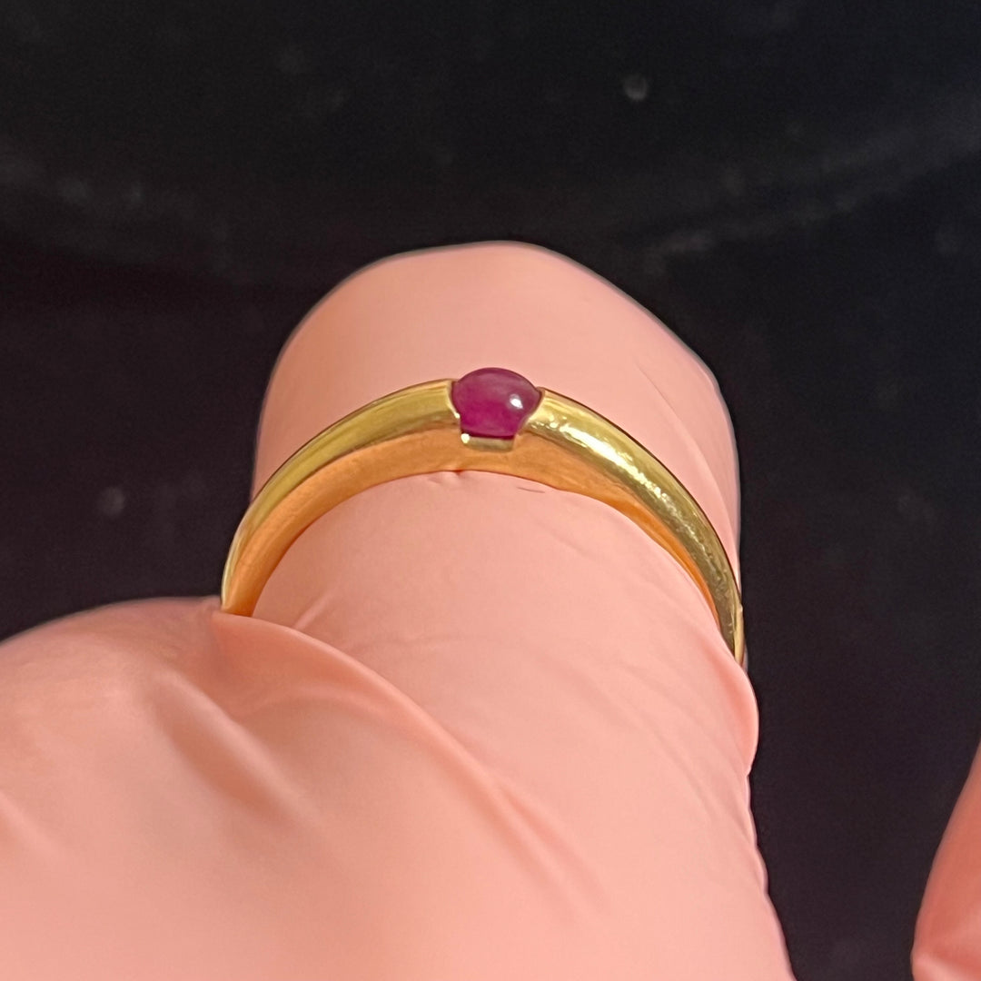 Ruby Cabochon Signet Ring