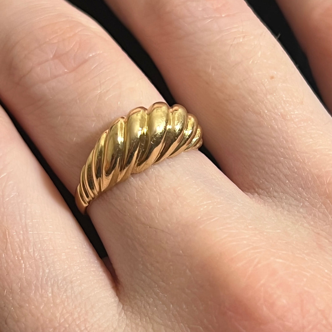 Vintage Shrimp Dome Ring