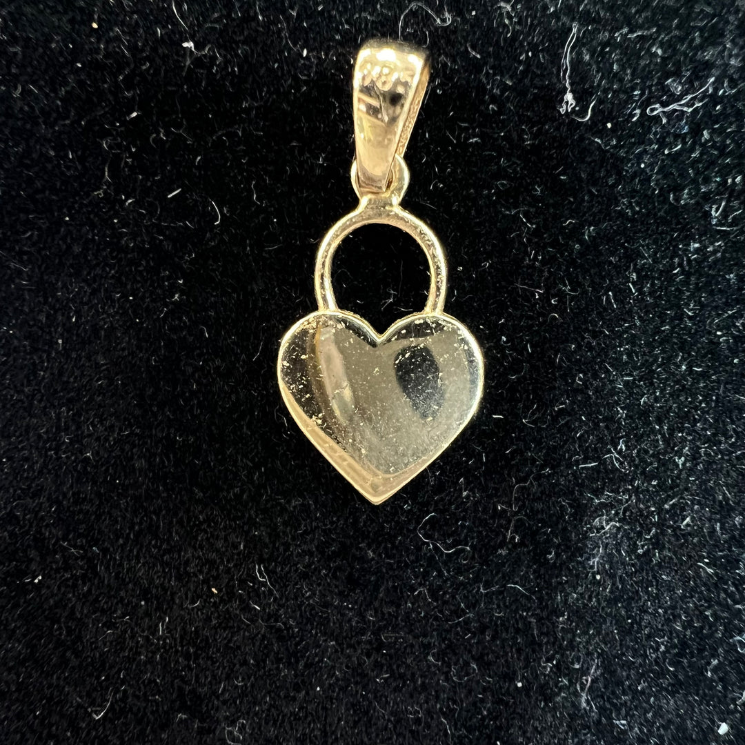 Blue Enamel Heart Charm