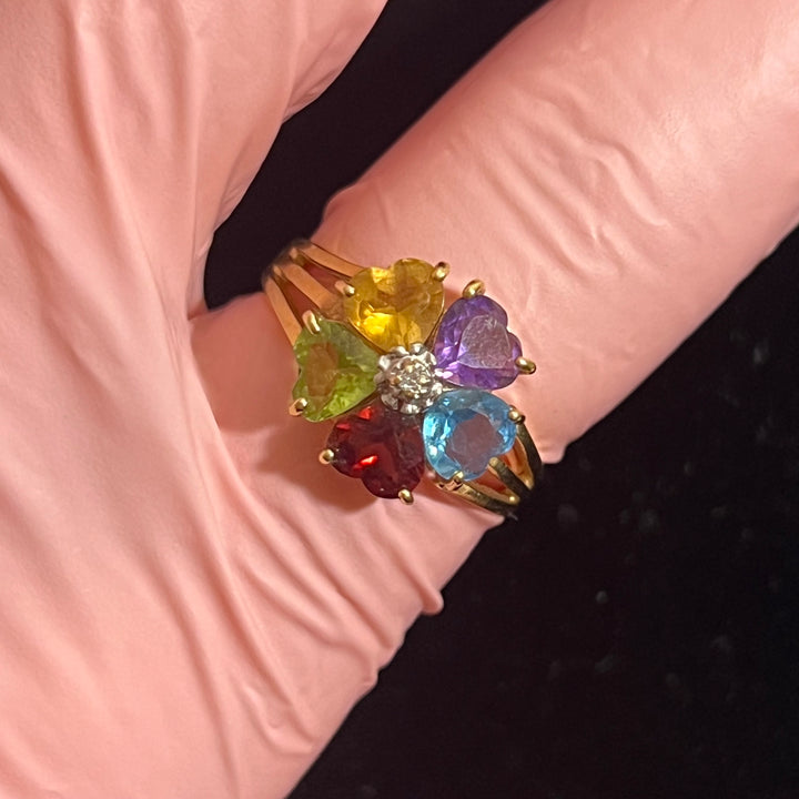 Rainbow Flower Ring