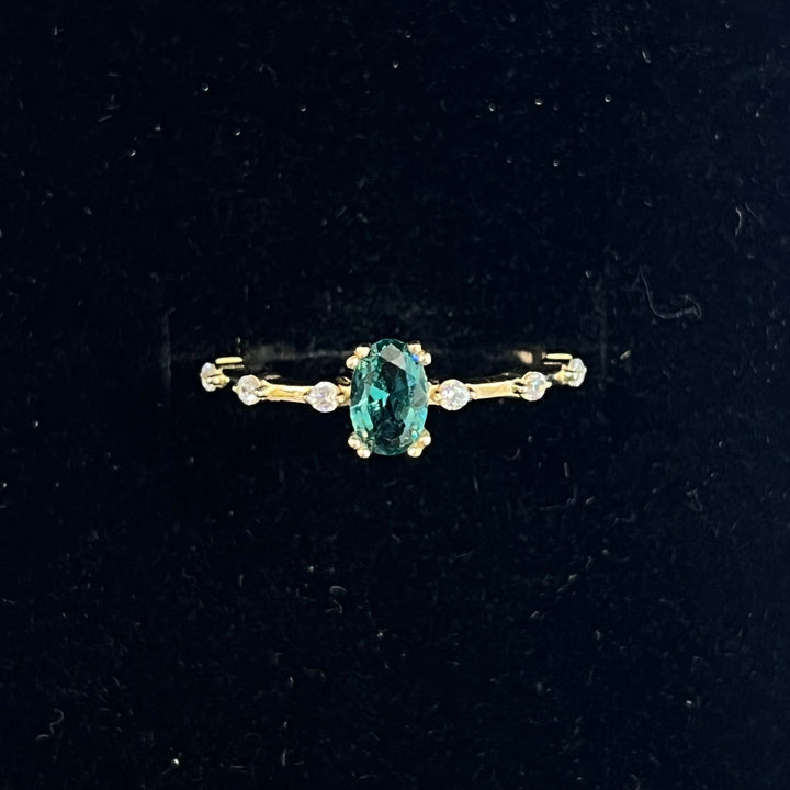 Dainty Oval Solitaire Ring (CZ)