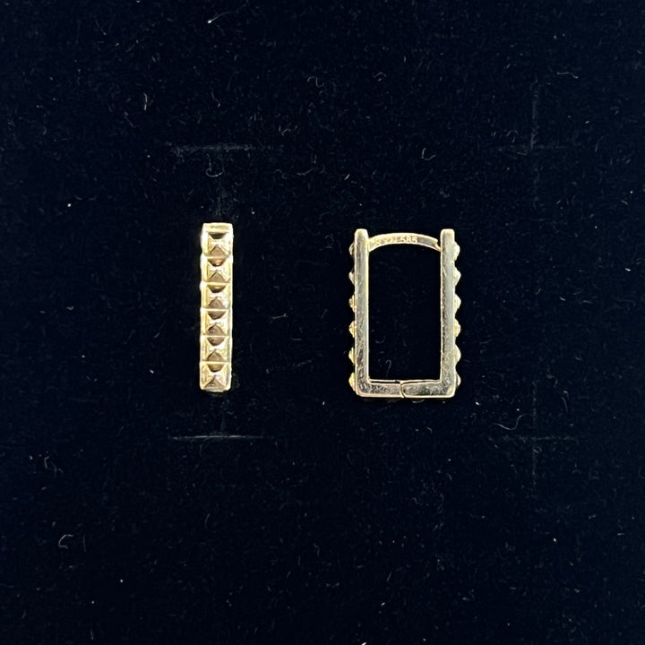 Studded Square Drop Huggies