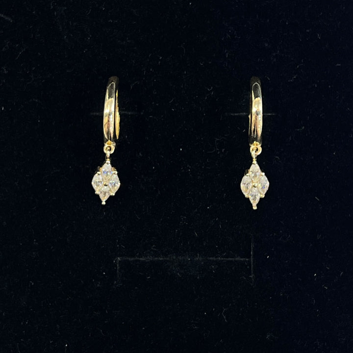Small Marquise Drop Huggies (CZ)