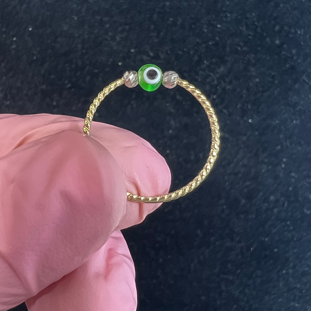 Green Evil Eye Ring