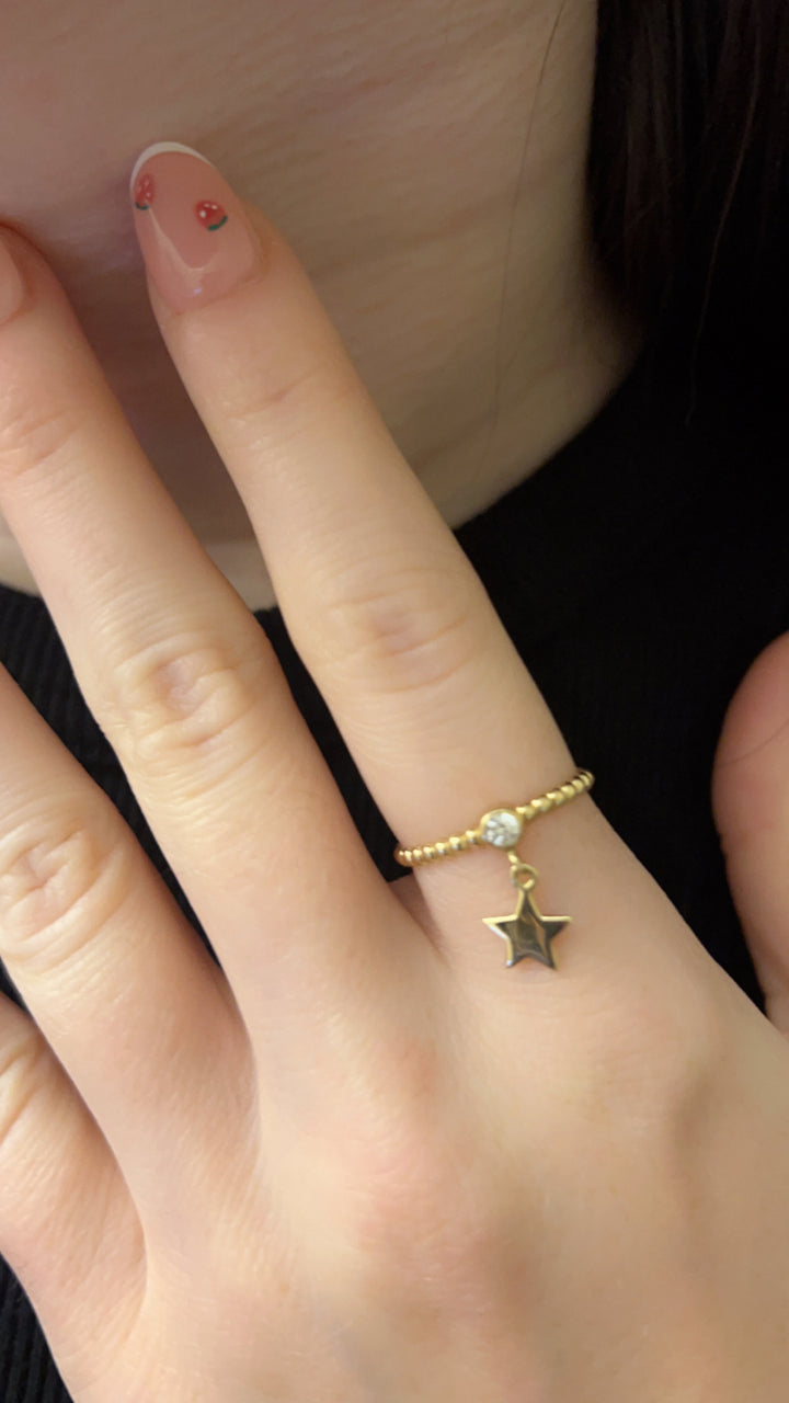 Dangle Star Ring (CZ)