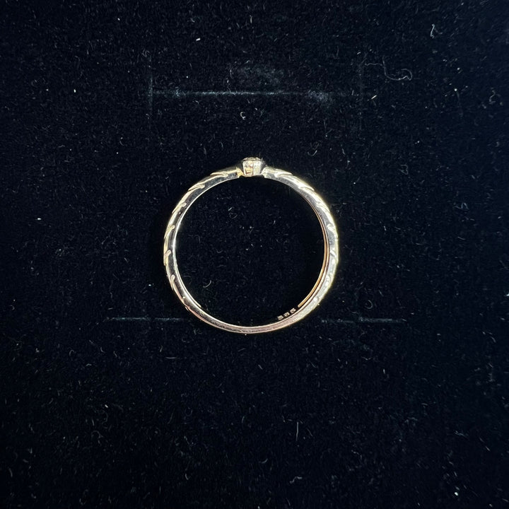 Marquise Bezel Solitaire Stacking Ring (CZ)