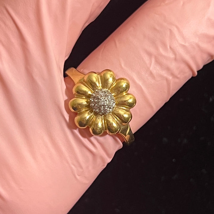 Vintage Diamond Flower Ring