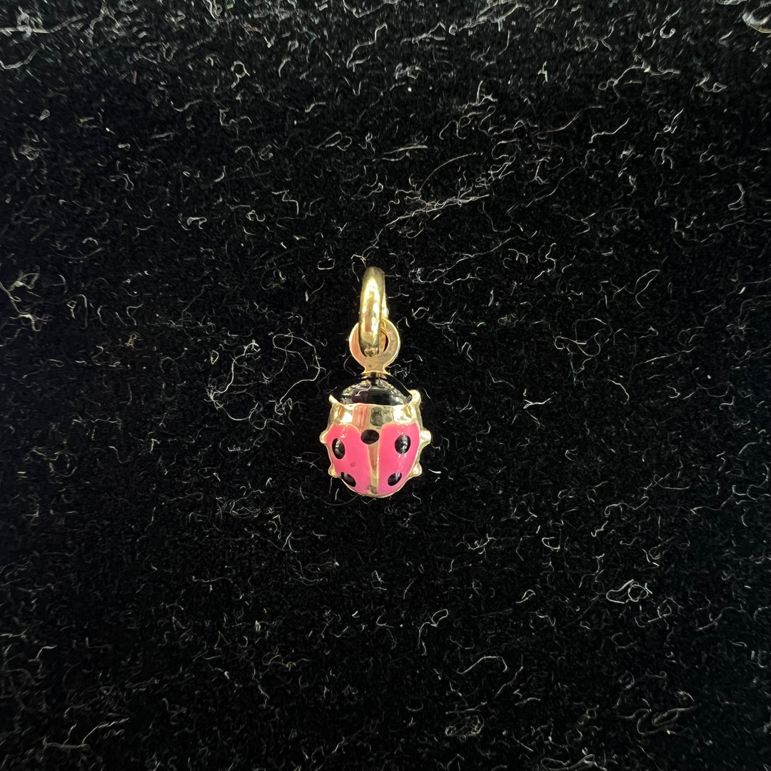 Mini Pink Ladybug Charm