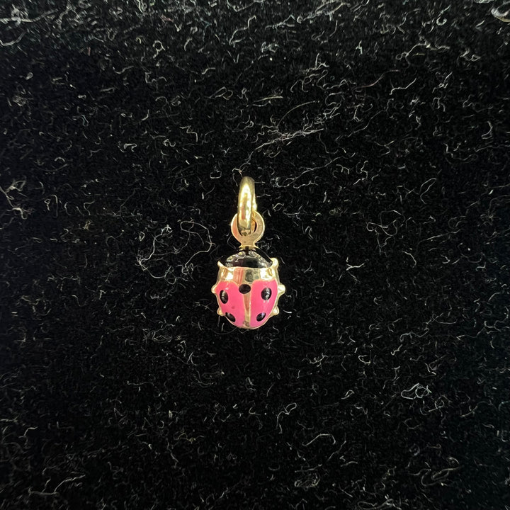 Mini Pink Ladybug Charm