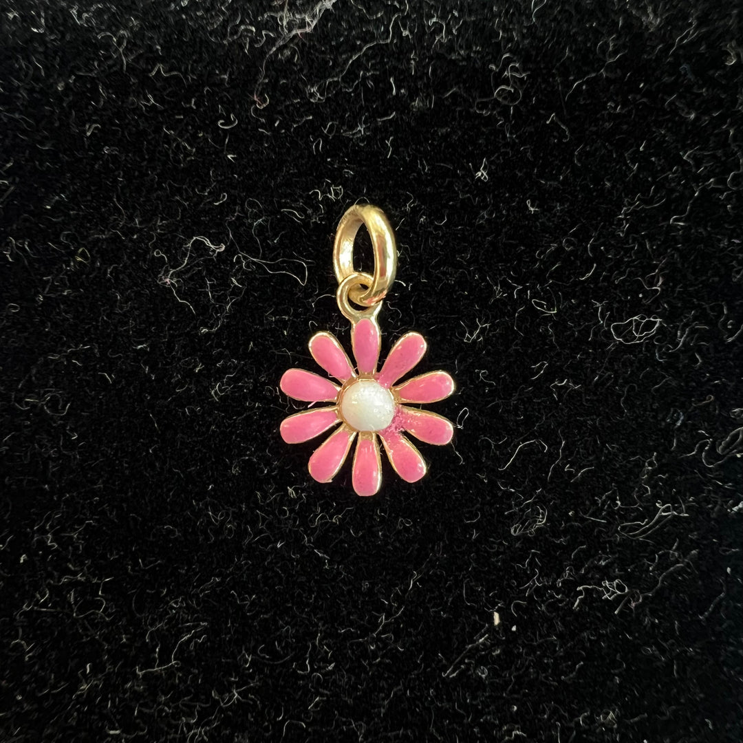 Mini Pink Daisy Charm