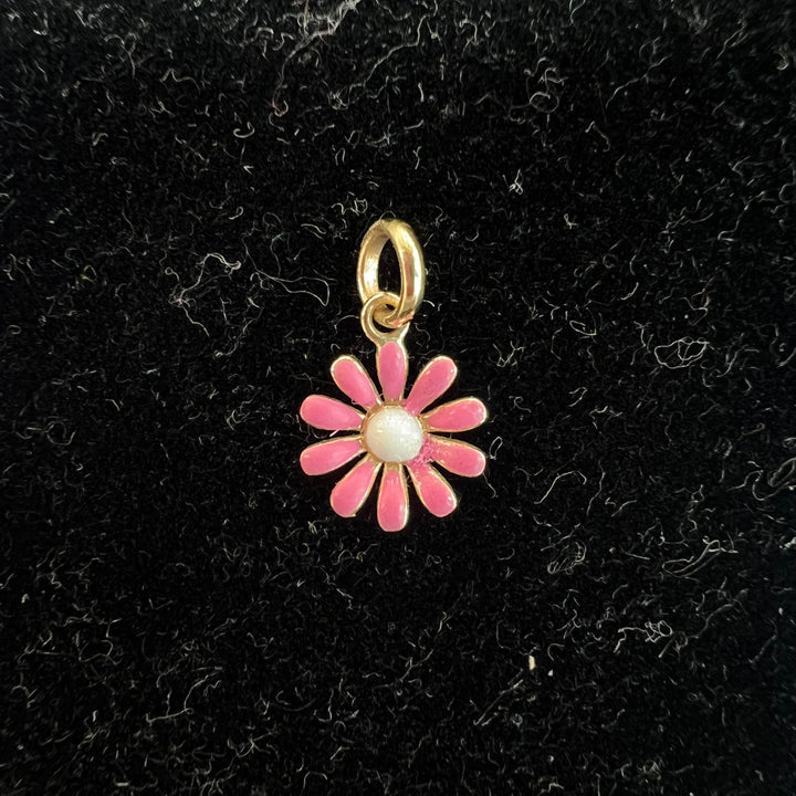 Mini Pink Daisy Charm