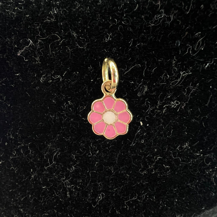 Mini Pink Flower Charm
