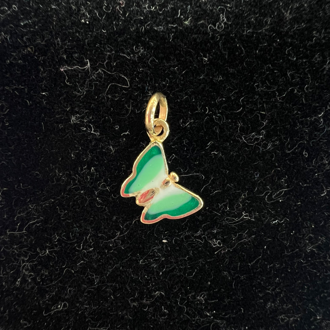 Green Ombre Butterfly Charm