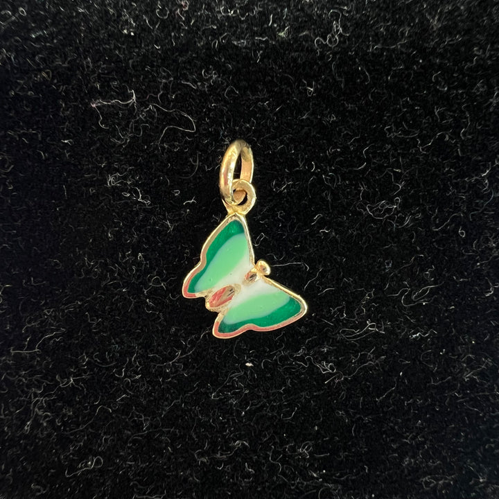 Green Ombre Butterfly Charm