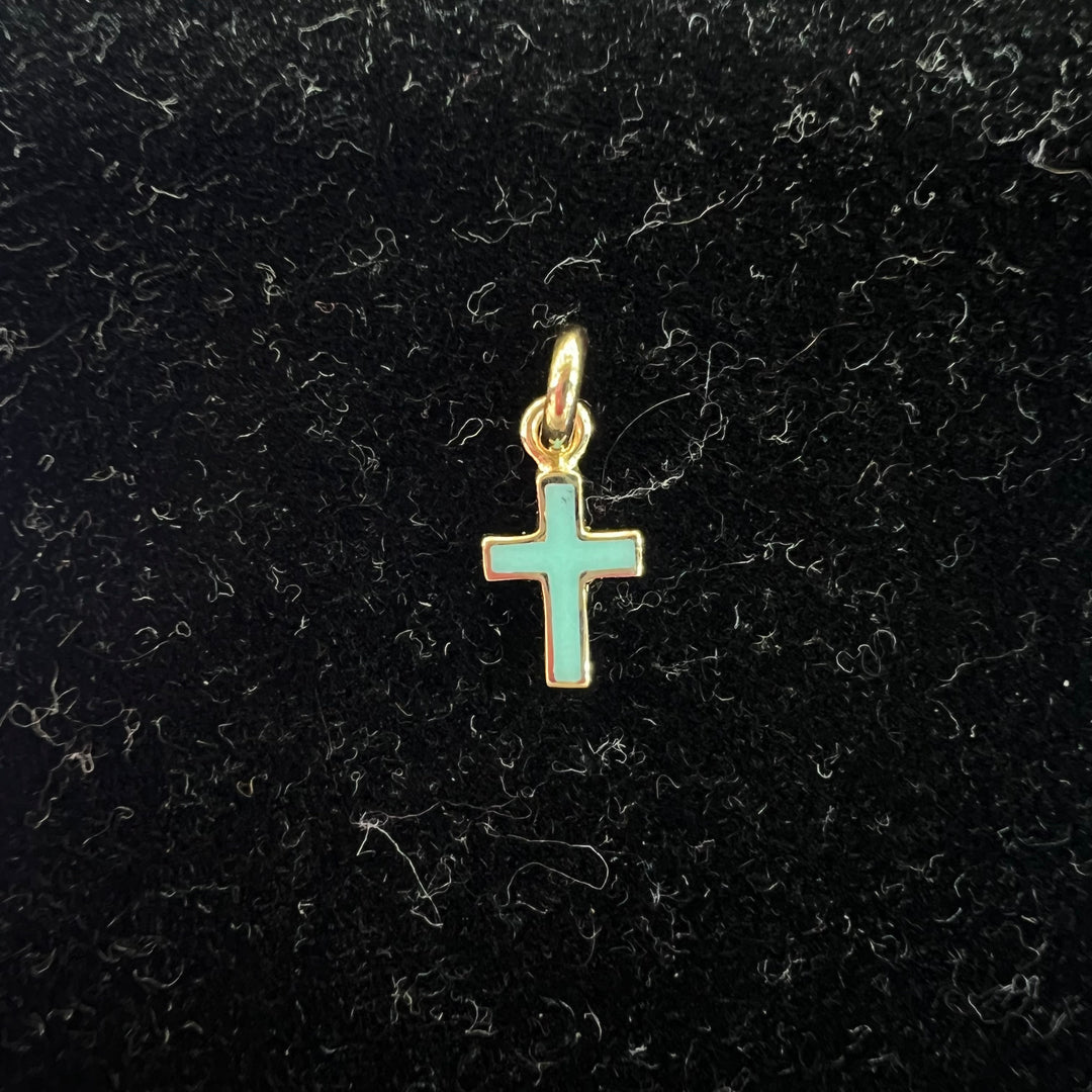 Mini Blue Cross Charm