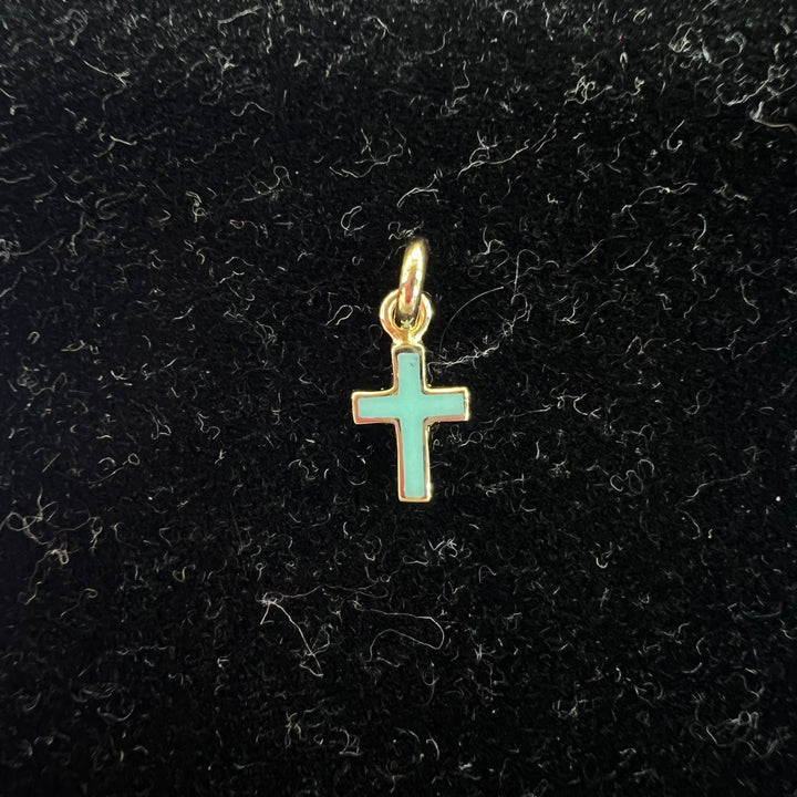 Mini Blue Cross Charm