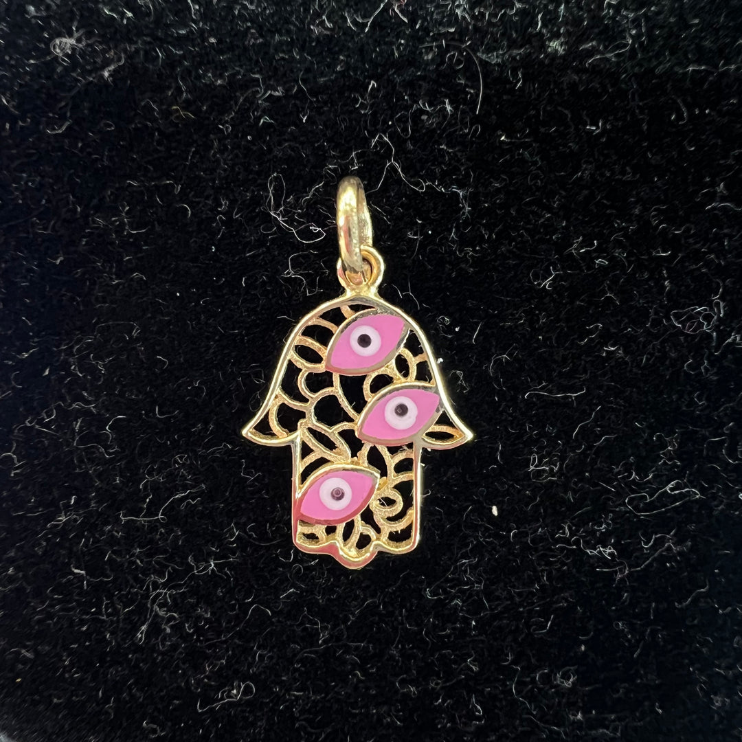 Pink Hamsa Charm