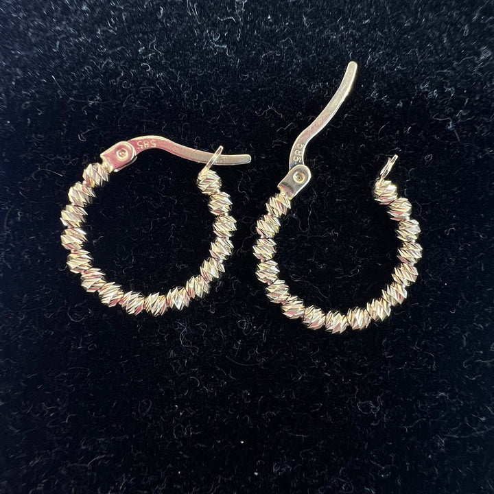 Small Beaded Hoops