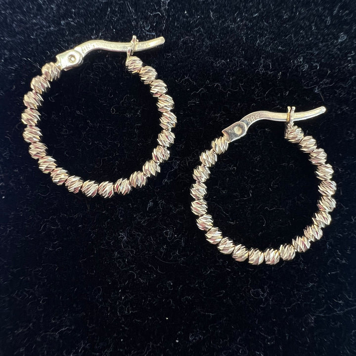 Large Beaded Hoops