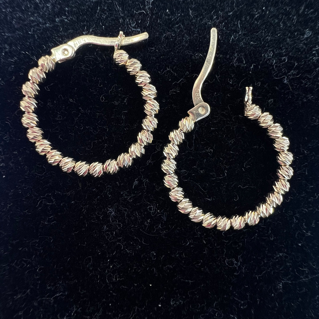 Large Beaded Hoops