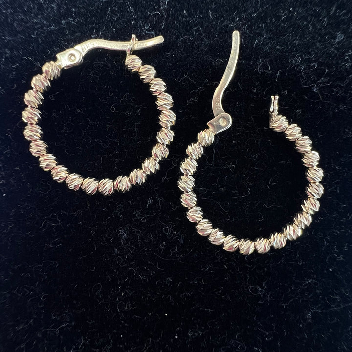 Large Beaded Hoops