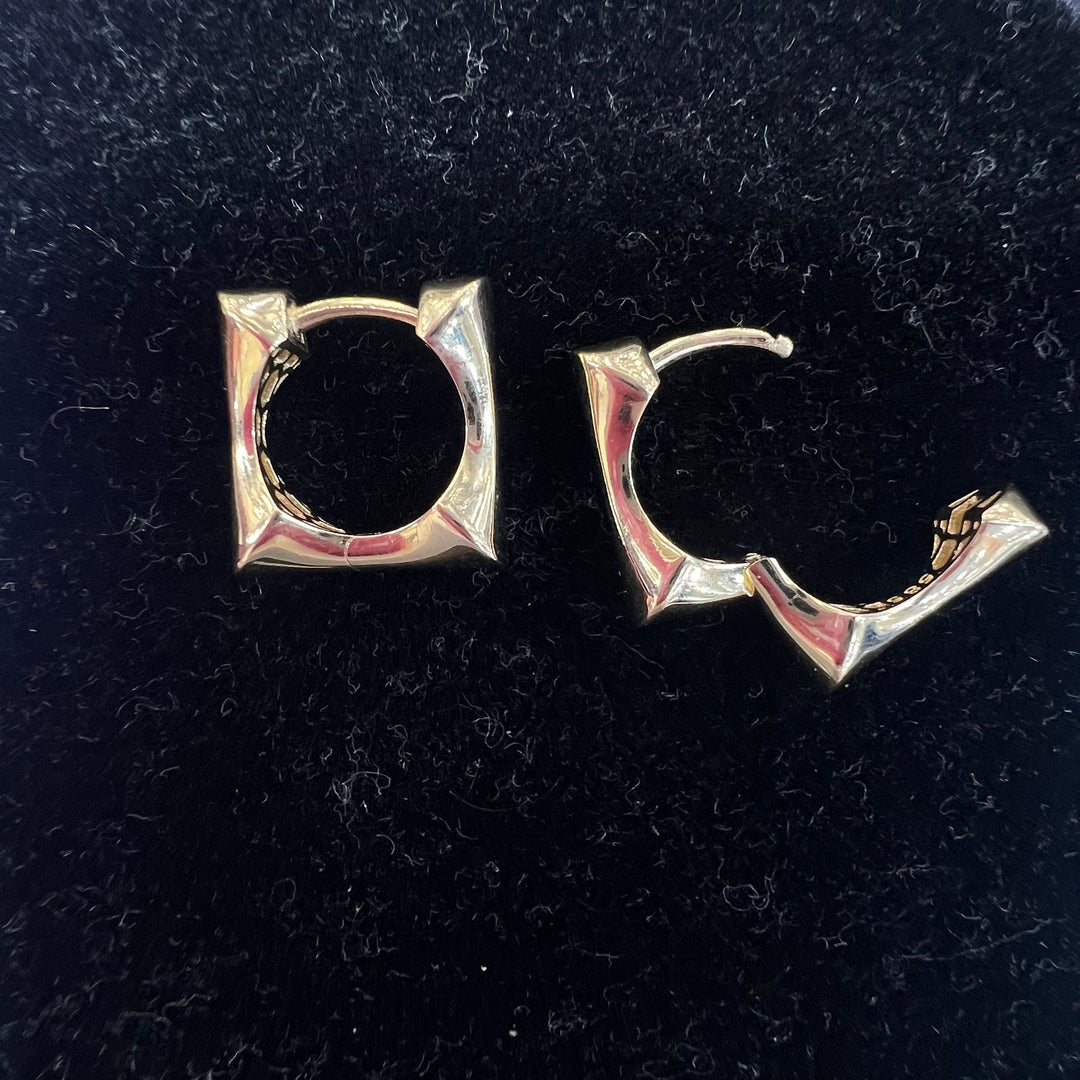 Small Square Geometric Huggies