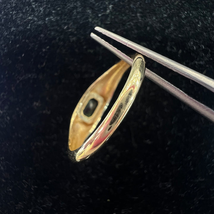 Emerald Cushion Signet Ring (CZ)