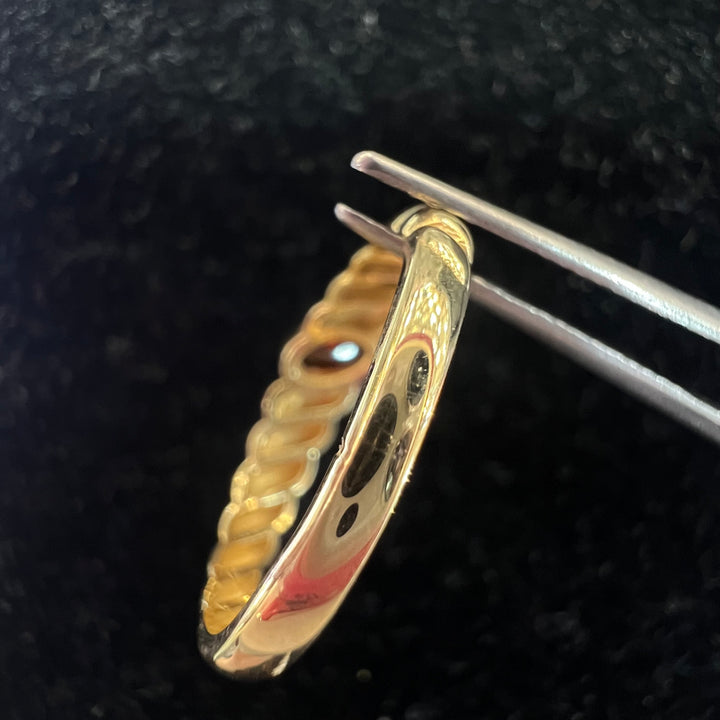 Garnet Shrimp Ring (CZ)