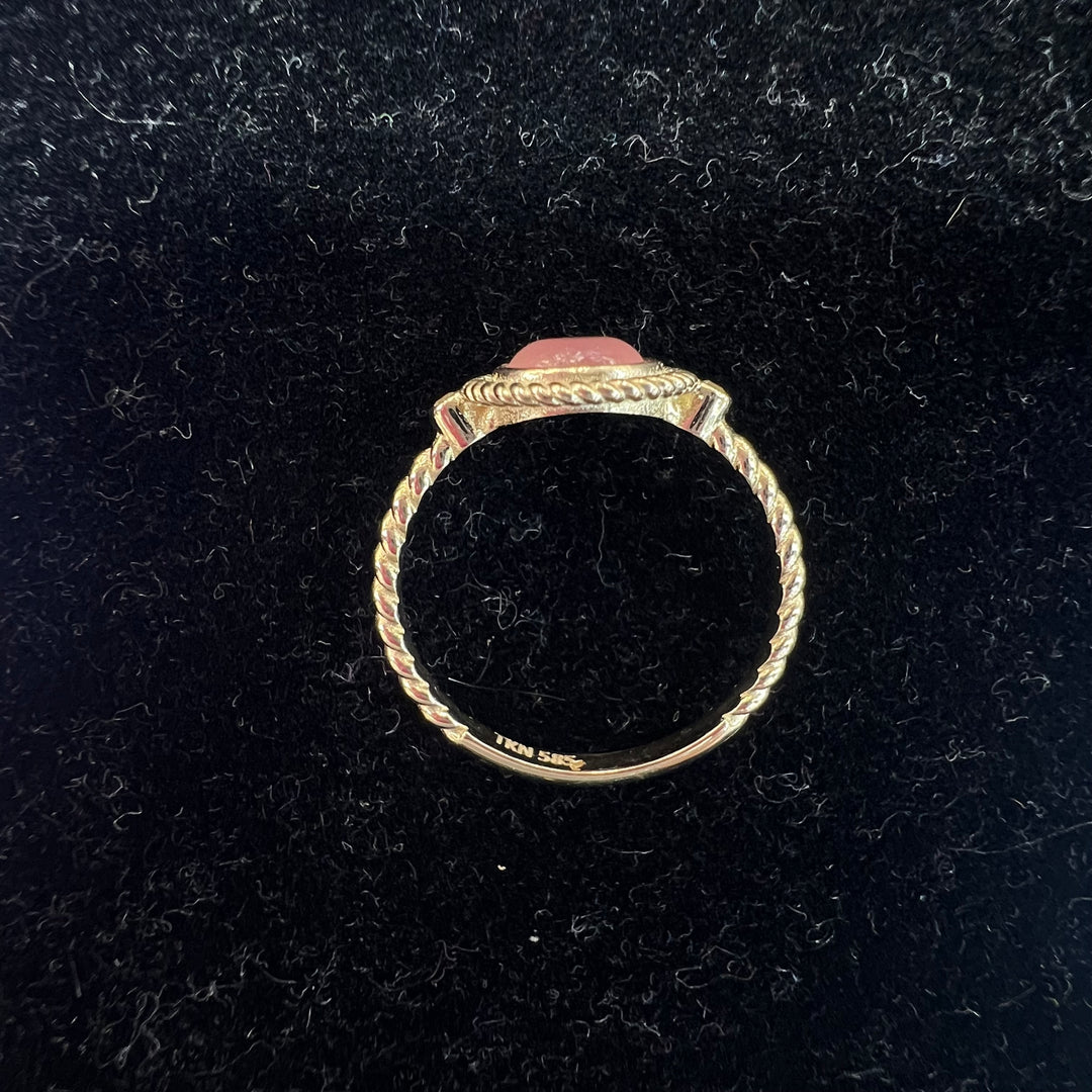 Vintage Style Pink Ring (CZ)