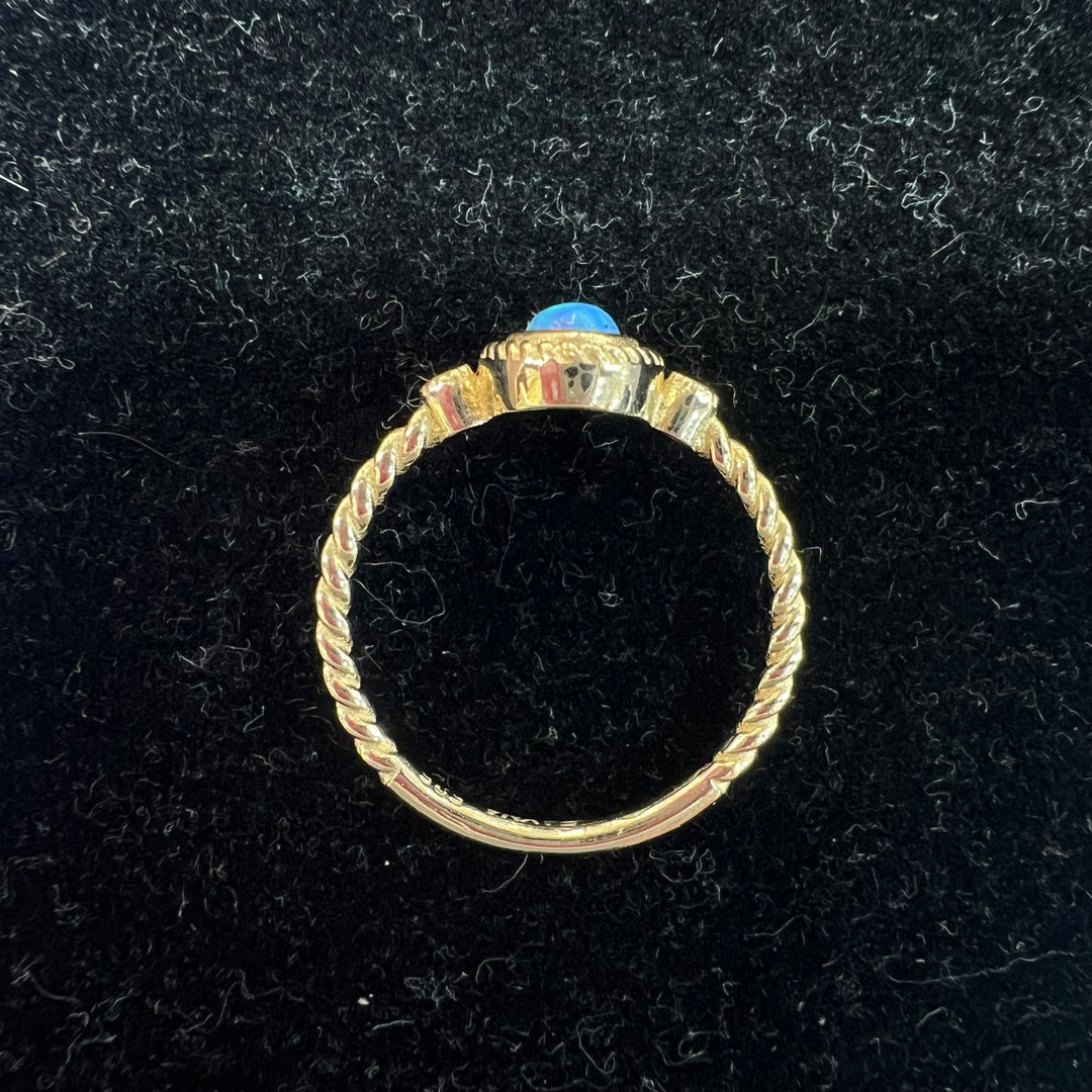 Vintage Style #2 Opal Ring (CZ)