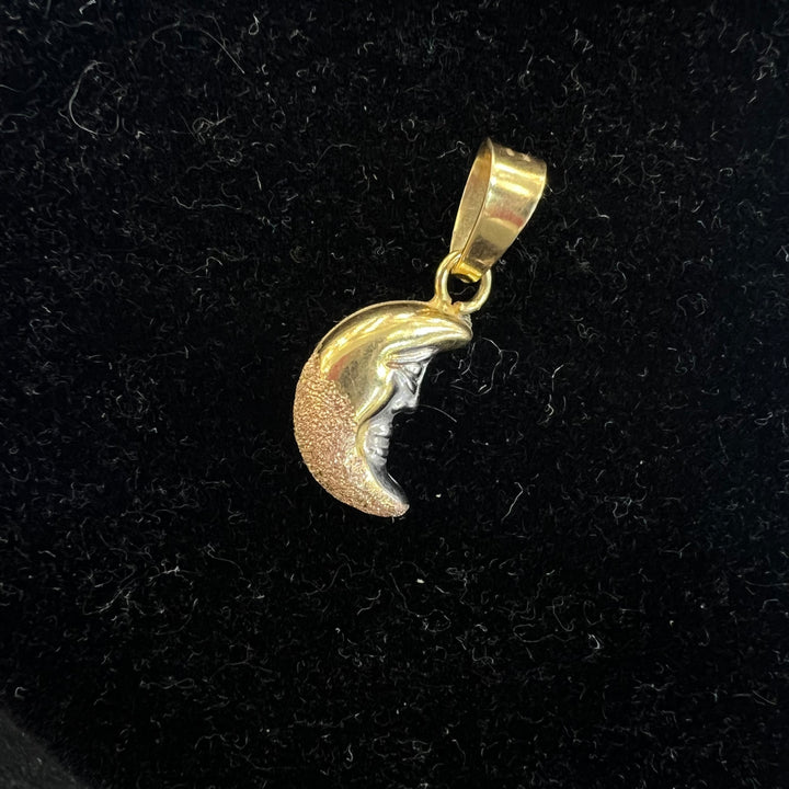 Puffed Tricolor Crescent Charm